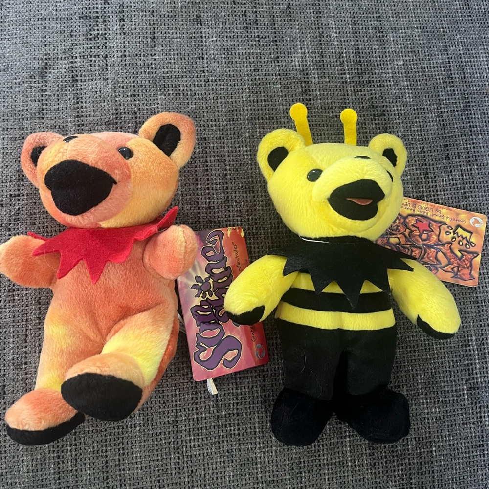 Grateful Dead Liquid Blue Bear Plushes Bundle of 2 NEW W TAGS